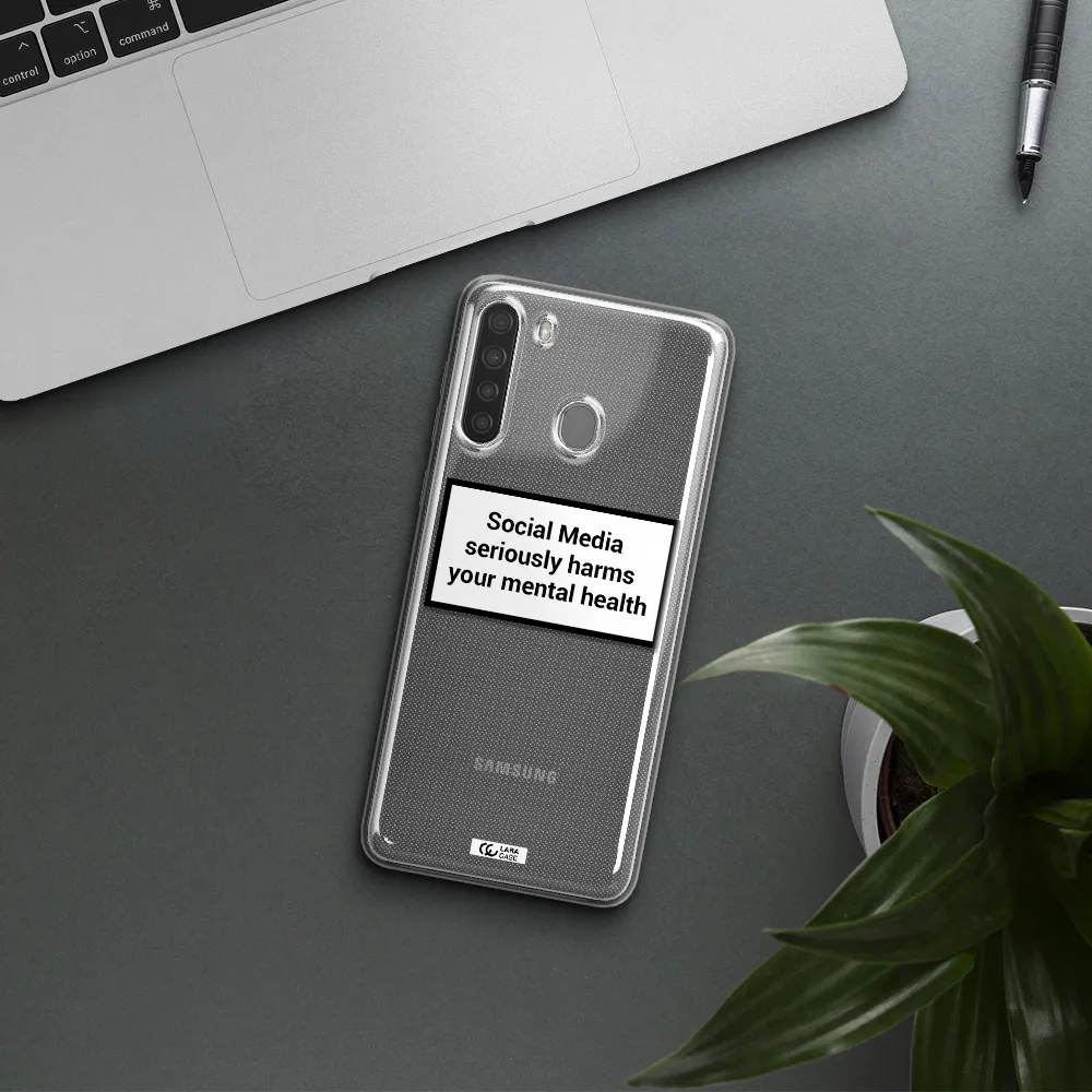 Social Media Harms Samsung A21 Clear TPU Case