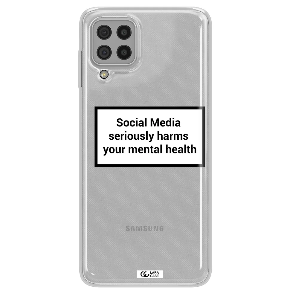Social Media Harms Samsung A22 4g Clear TPU Case