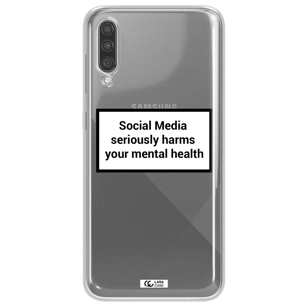 Social Media Harms Samsung A30S Clear TPU Case