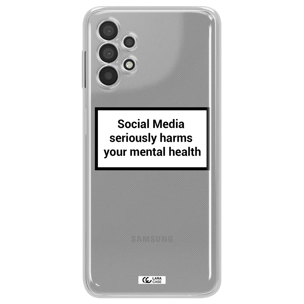 Social Media Harms Samsung A32 Clear TPU Case