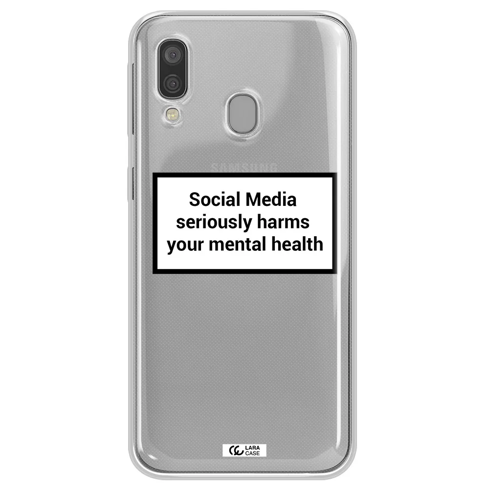 Social Media Harms Samsung A40 Clear TPU Case