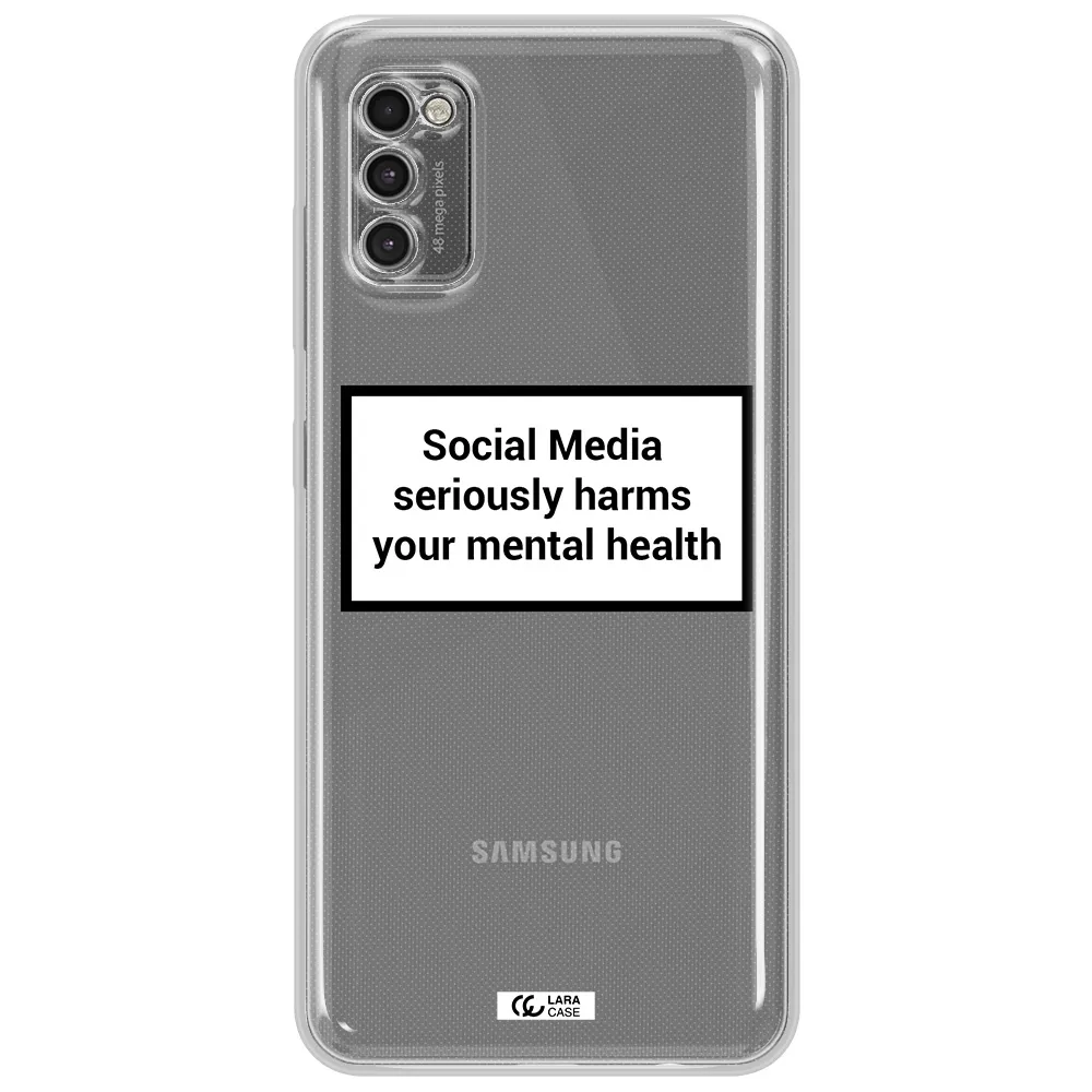 Social Media Harms Samsung A41 Clear Tpu Case