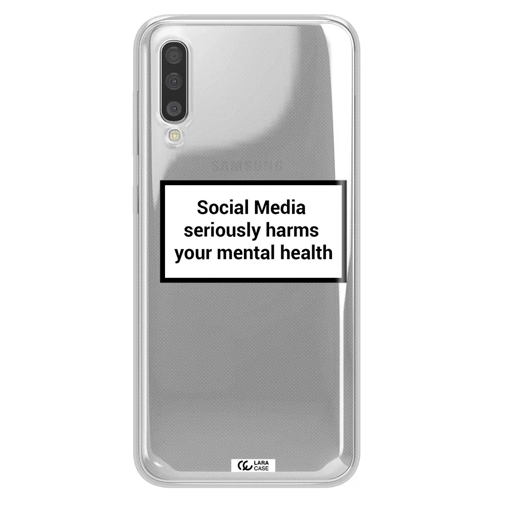 Social Media Harms Samsung A50 Clear TPU Case