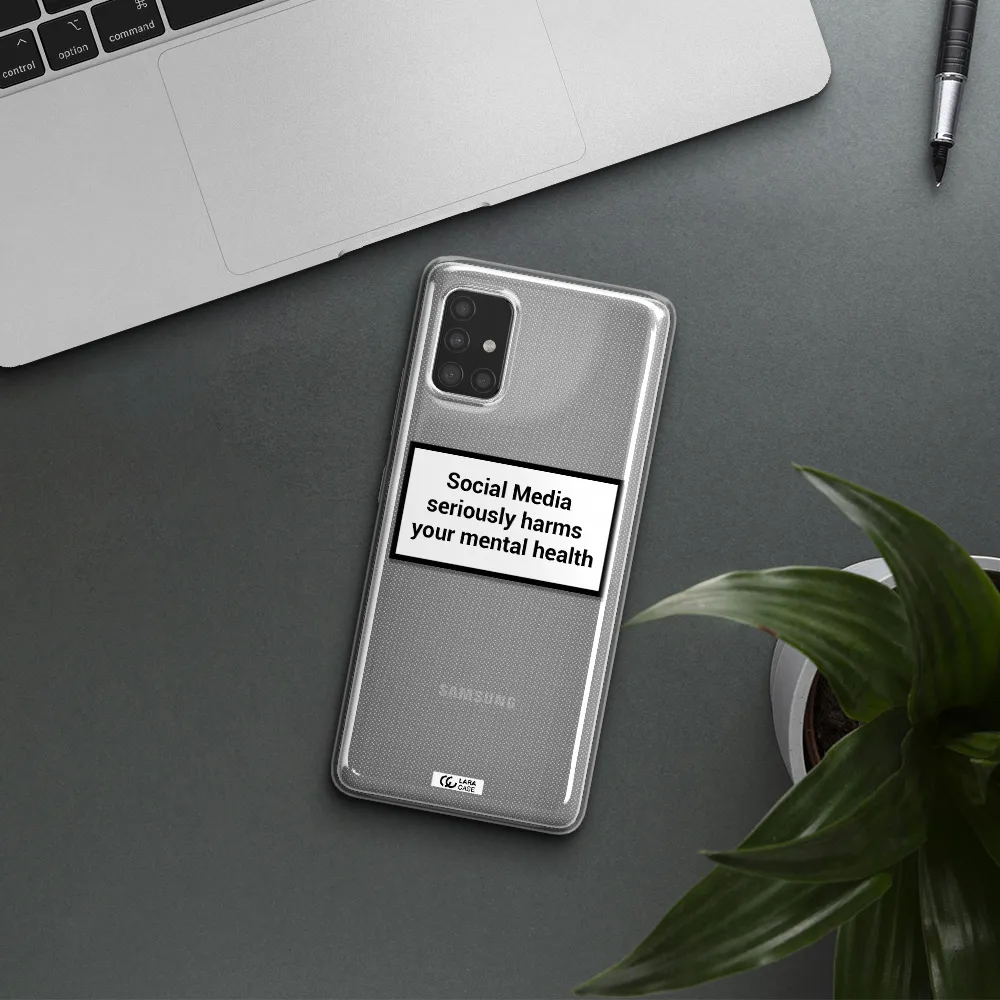 Social Media Harms Samsung A51 Clear TPU Case