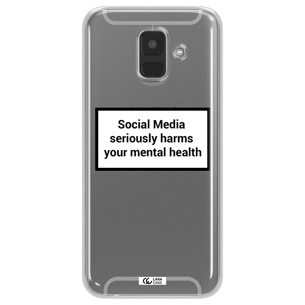 Social Media Harms Samsung A6 Clear TPU Case