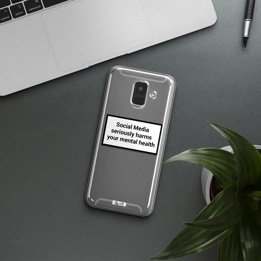 Social Media Harms Samsung A6 Clear TPU Case