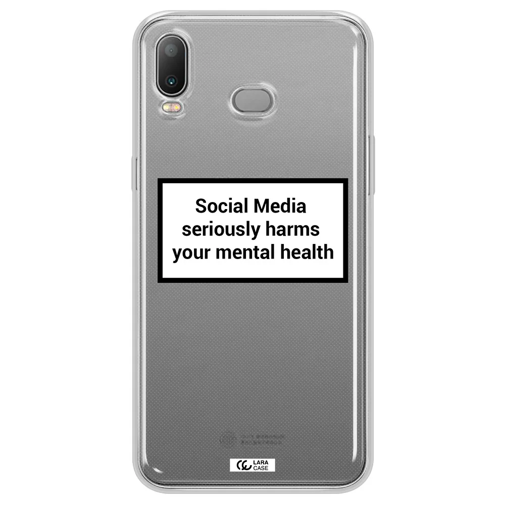 Social Media Harms Samsung A6S Clear TPU Case