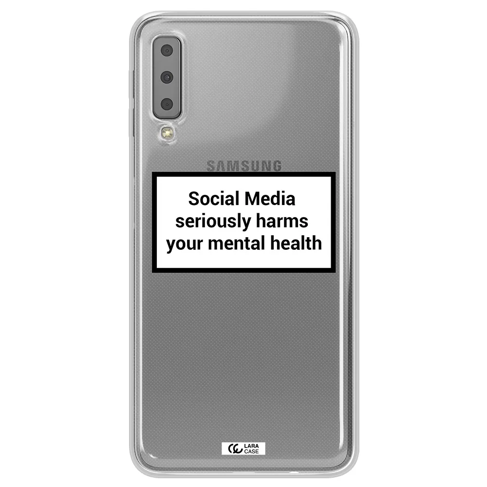 Social Media Harms Samsung A7 2018 Clear TPU Case
