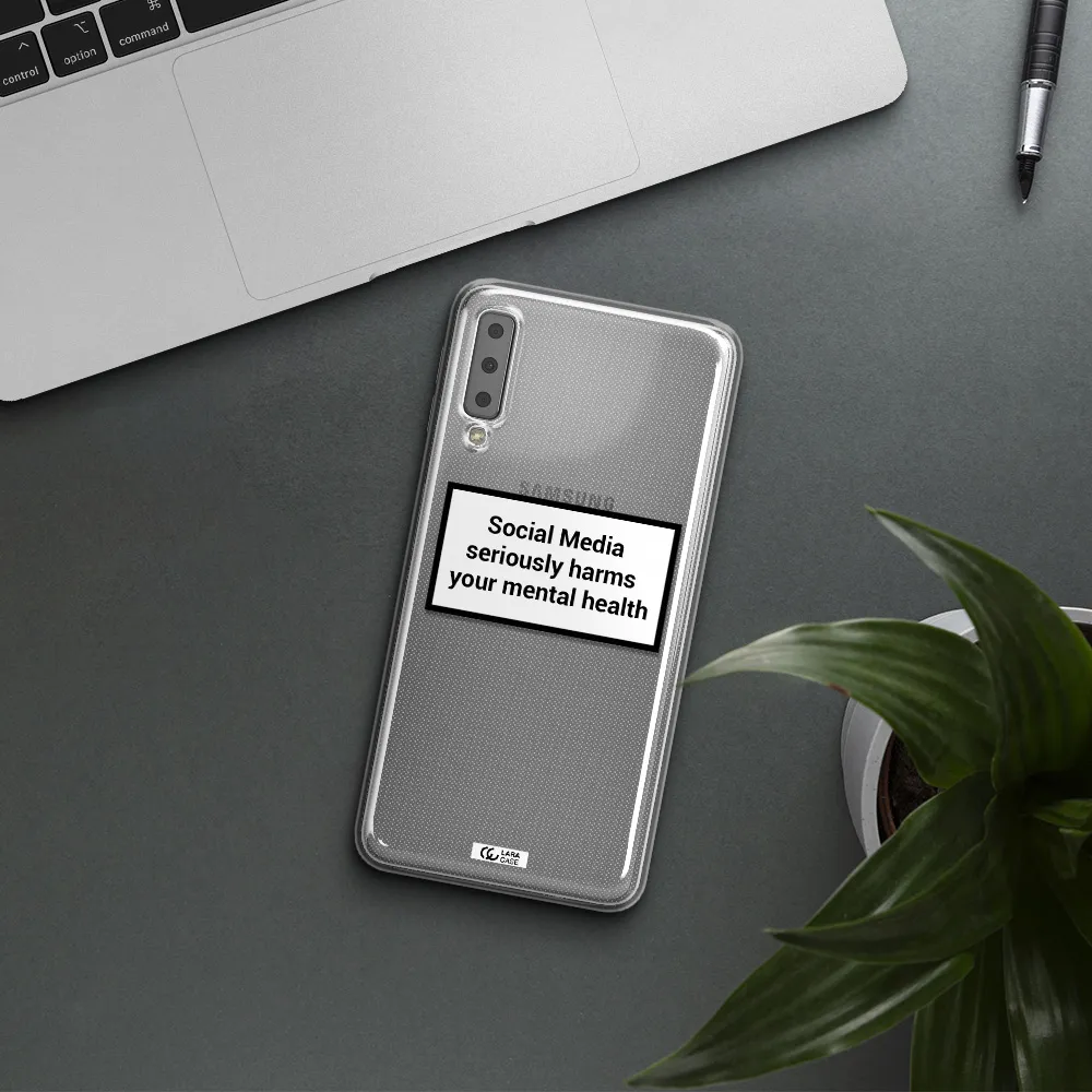 Social Media Harms Samsung A7 2018 Clear TPU Case