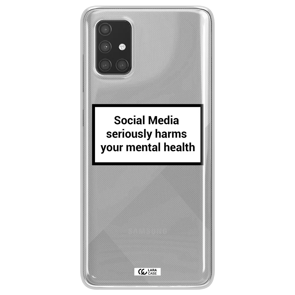 Social Media Harms Samsung A71 Clear TPU Case