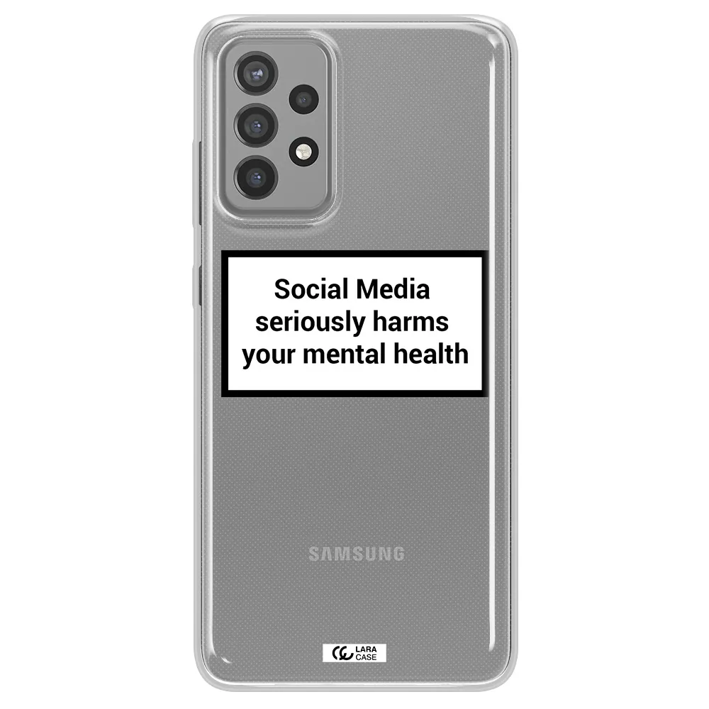 Social Media Harms Samsung A72 Clear TPU Case
