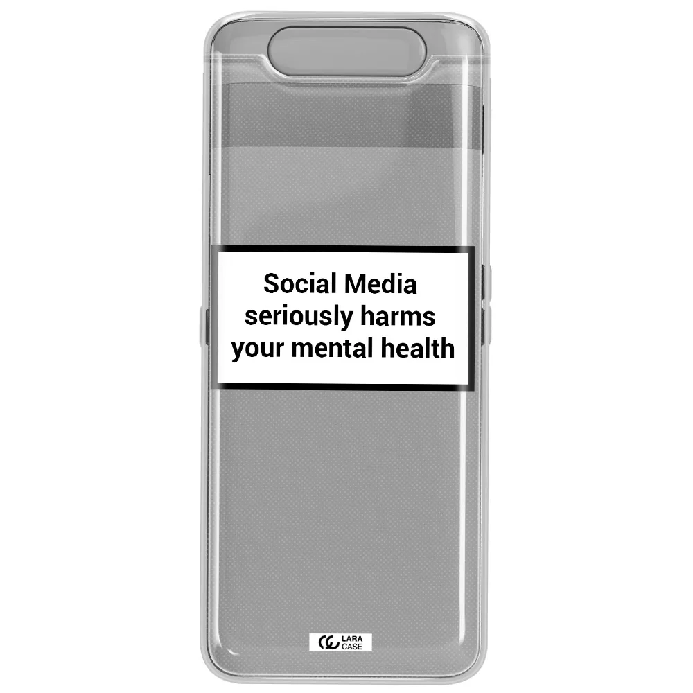 Social Media Harms Samsung A80 Clear TPU Case