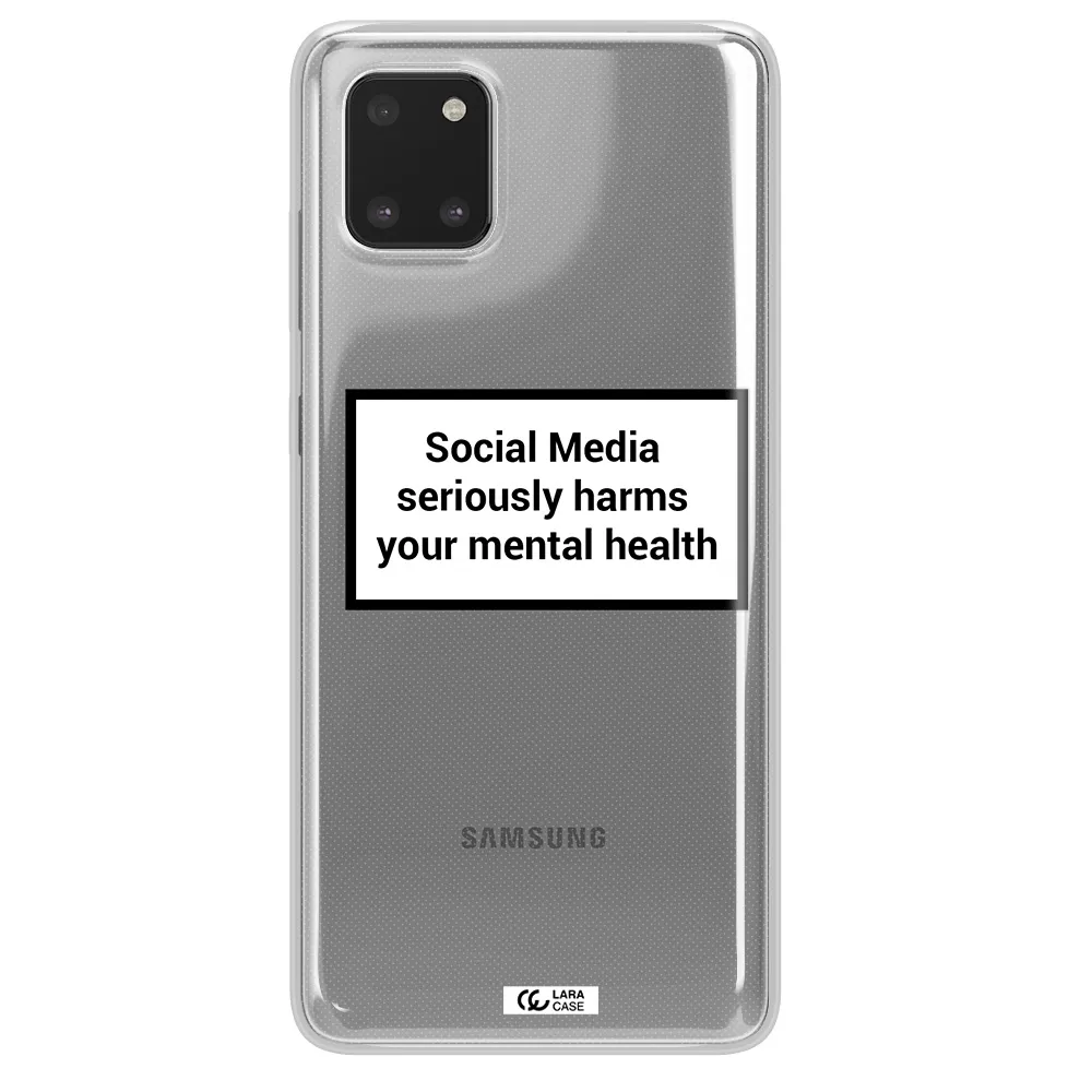 Social Media Harms Samsung A81 Clear TPU Case