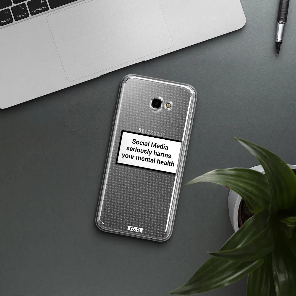 Social Media Harms Samsung J4 Plus Clear TPU Case
