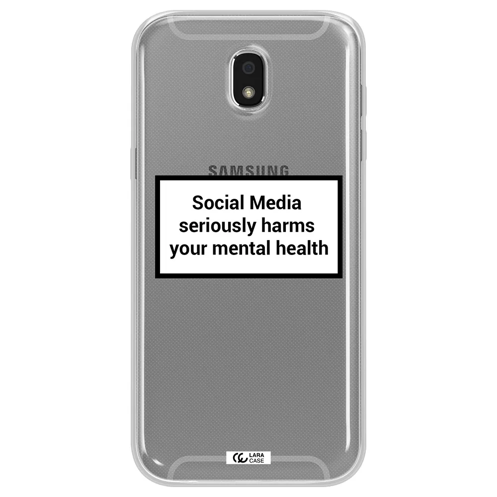 Social Media Harms Samsung J5 2017 Clear TPU Case