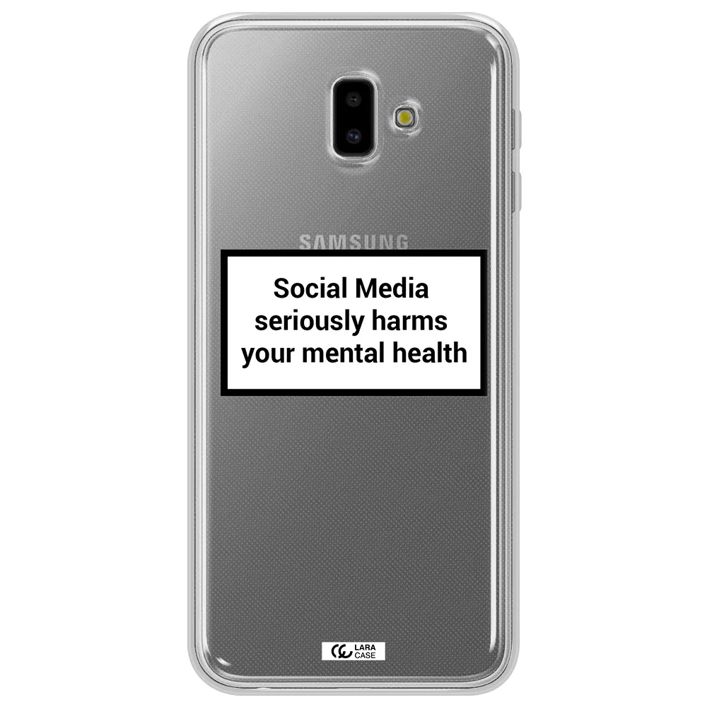 Social Media Harms Samsung J6 Plus Clear TPU Case