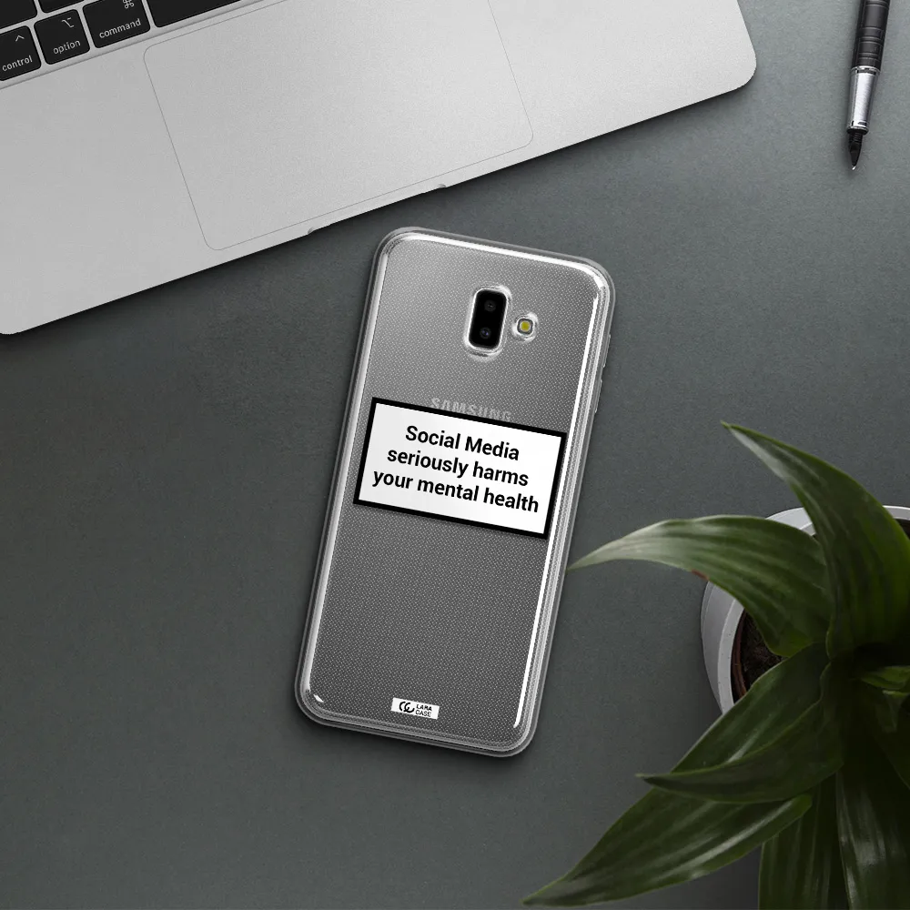 Social Media Harms Samsung J6 Plus Clear TPU Case