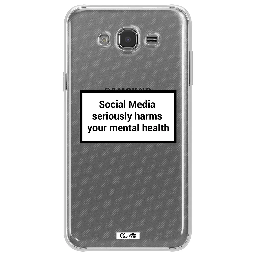 Social Media Harms Samsung J7 Core Clear TPU Case