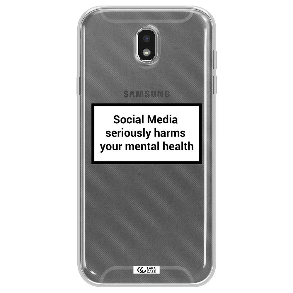 Social Media Harms Samsung J7 Pro Clear TPU Case