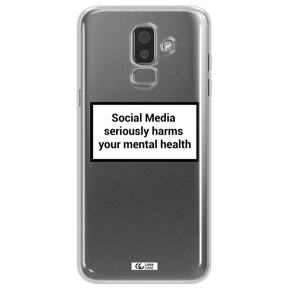 Social Media Harms Samsung J8 Clear TPU Case