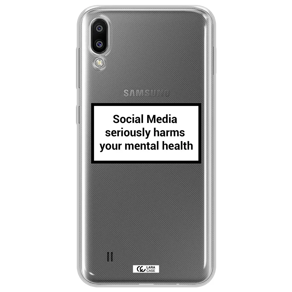 Social Media Harms Samsung M10 Clear TPU Case