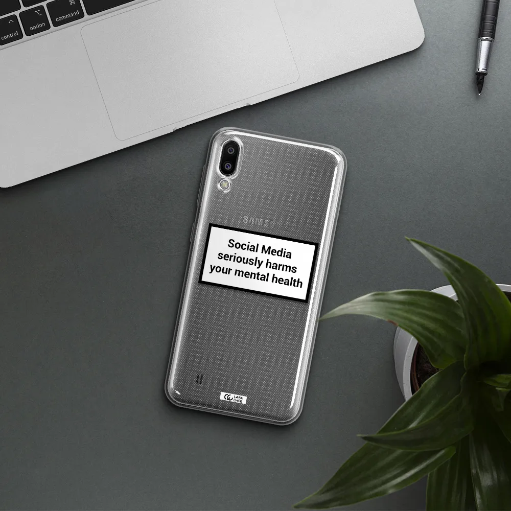 Social Media Harms Samsung M10 Clear TPU Case