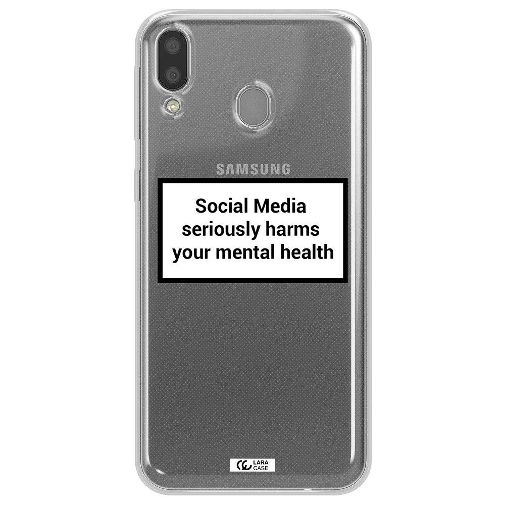 Social Media Harms Samsung M20 Clear TPU Case