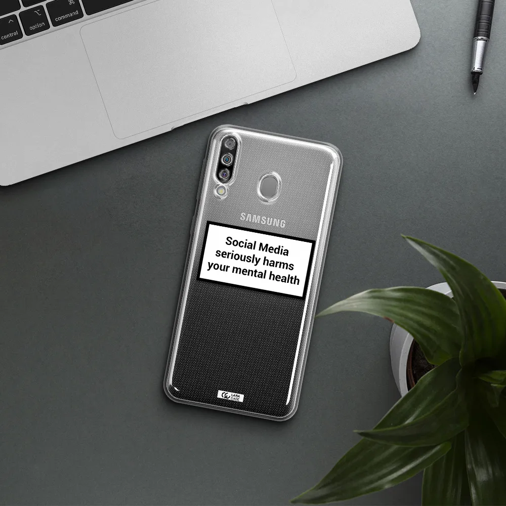 Social Media Harms Samsung M30 Clear TPU Case