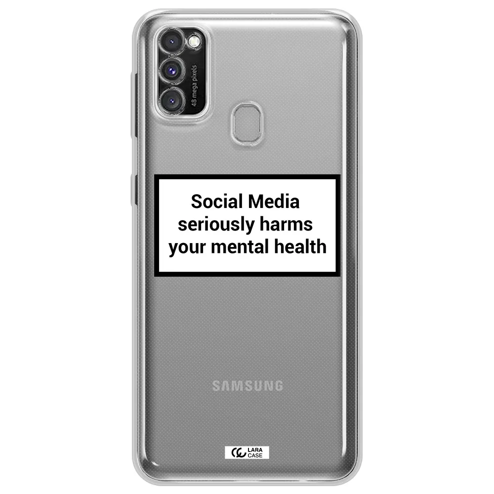 Social Media Harms Samsung M30S Clear TPU Case