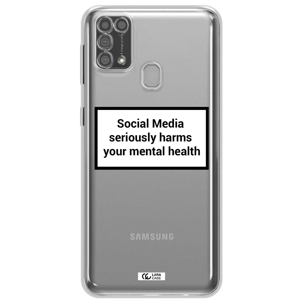 Social Media Harms Samsung M31 Clear TPU Case