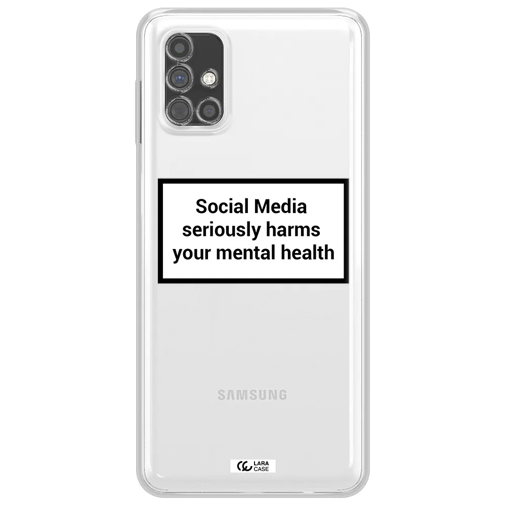 Social Media Harms Samsung M51 Clear TPU Case