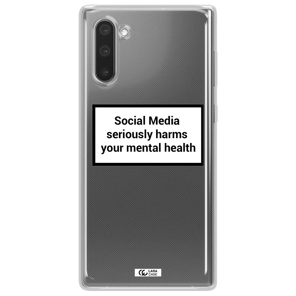 Social Media Harms Samsung Note 10 Clear TPU Case