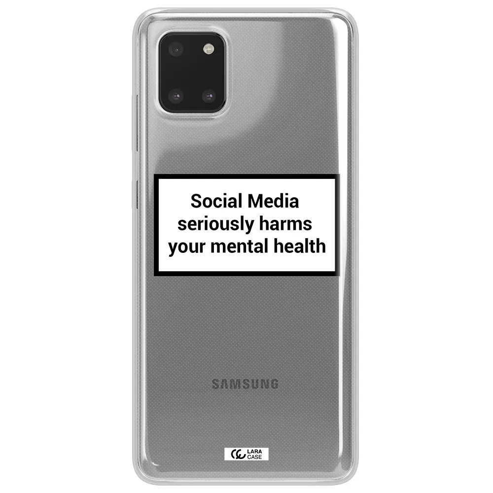 Social Media Harms Samsung Note 10 Lite Clear TPU Case