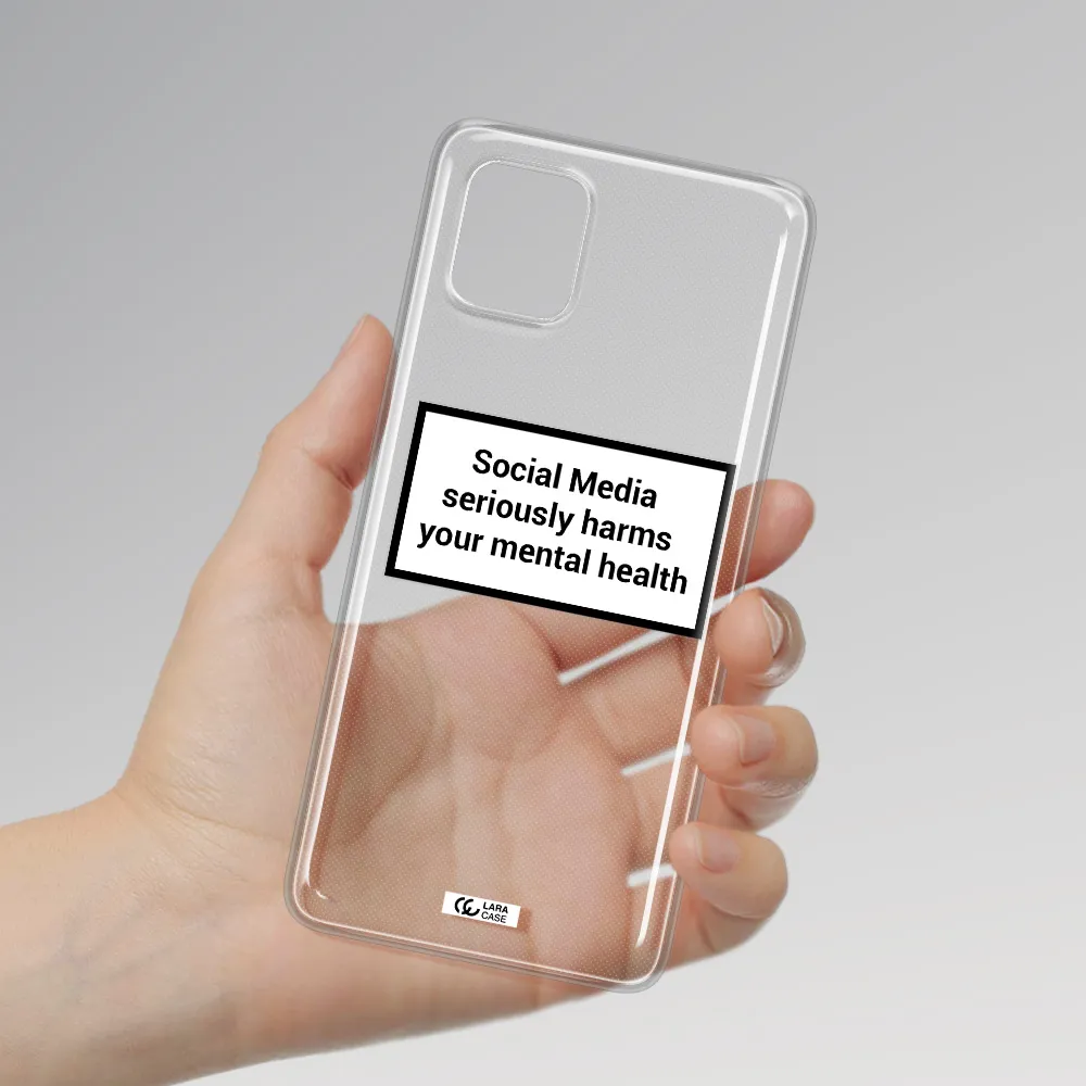 Social Media Harms Samsung Note 10 Lite Clear TPU Case
