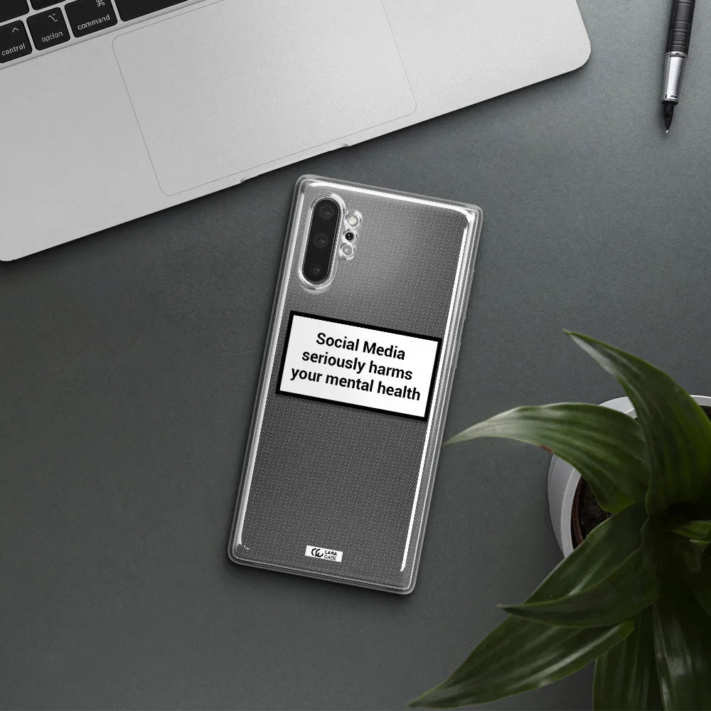 Social Media Harms Samsung Note 10 Plus Clear TPU Case