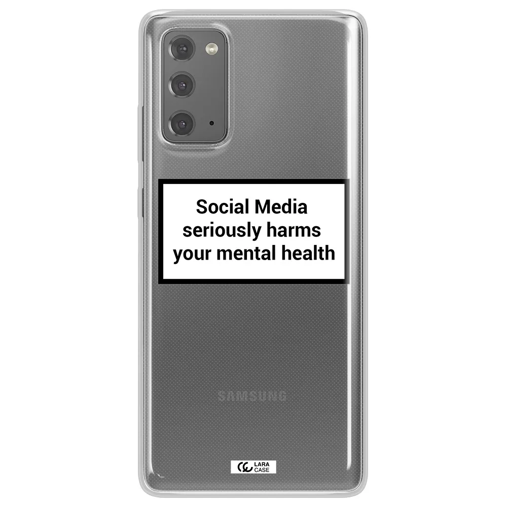 Social Media Harms Samsung Note 20 Clear TPU Case