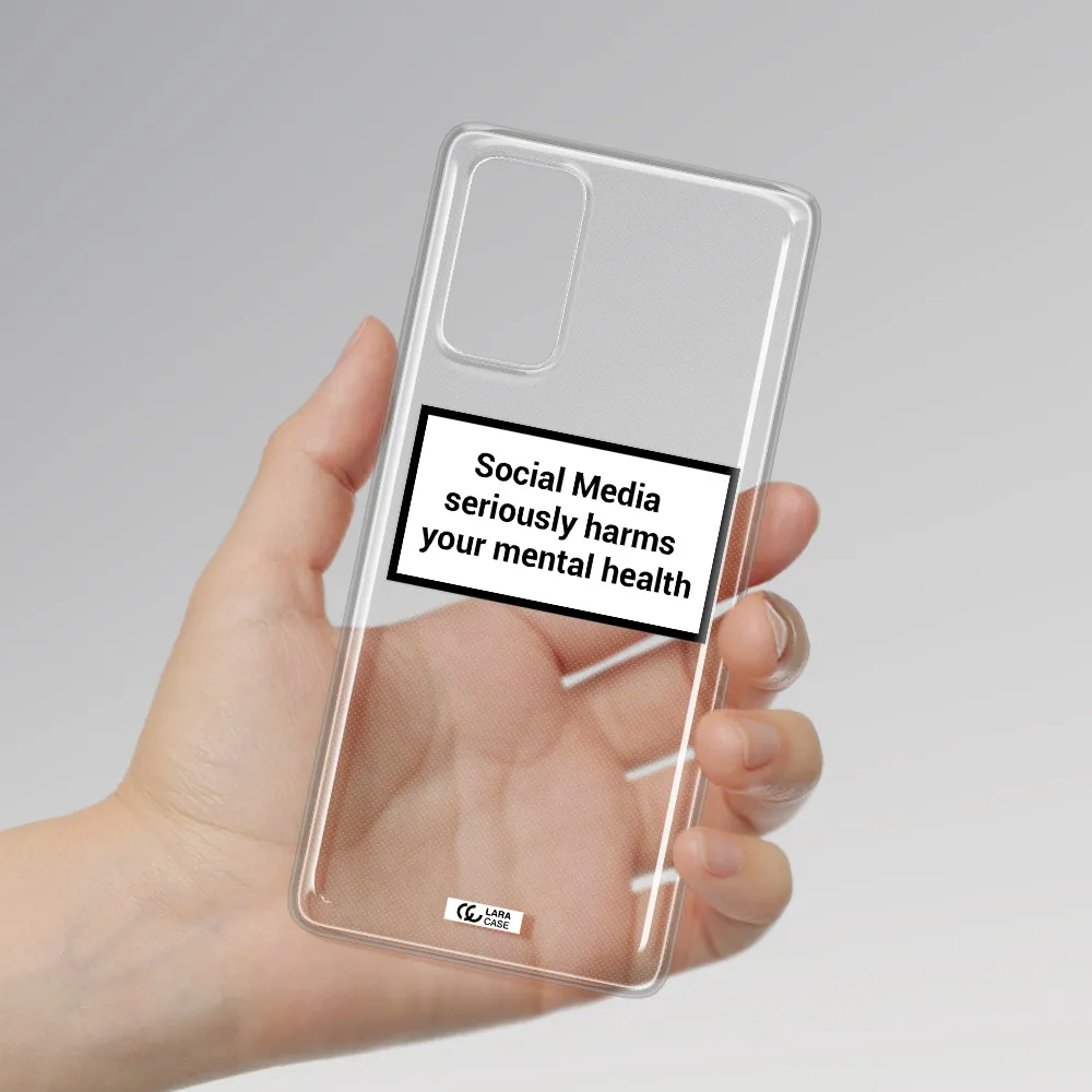 Social Media Harms Samsung Note 20 Clear TPU Case