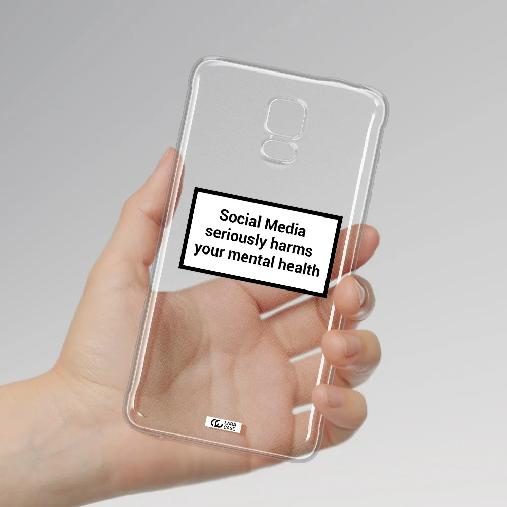 Social Media Harms Samsung Note 4 Clear TPU Case