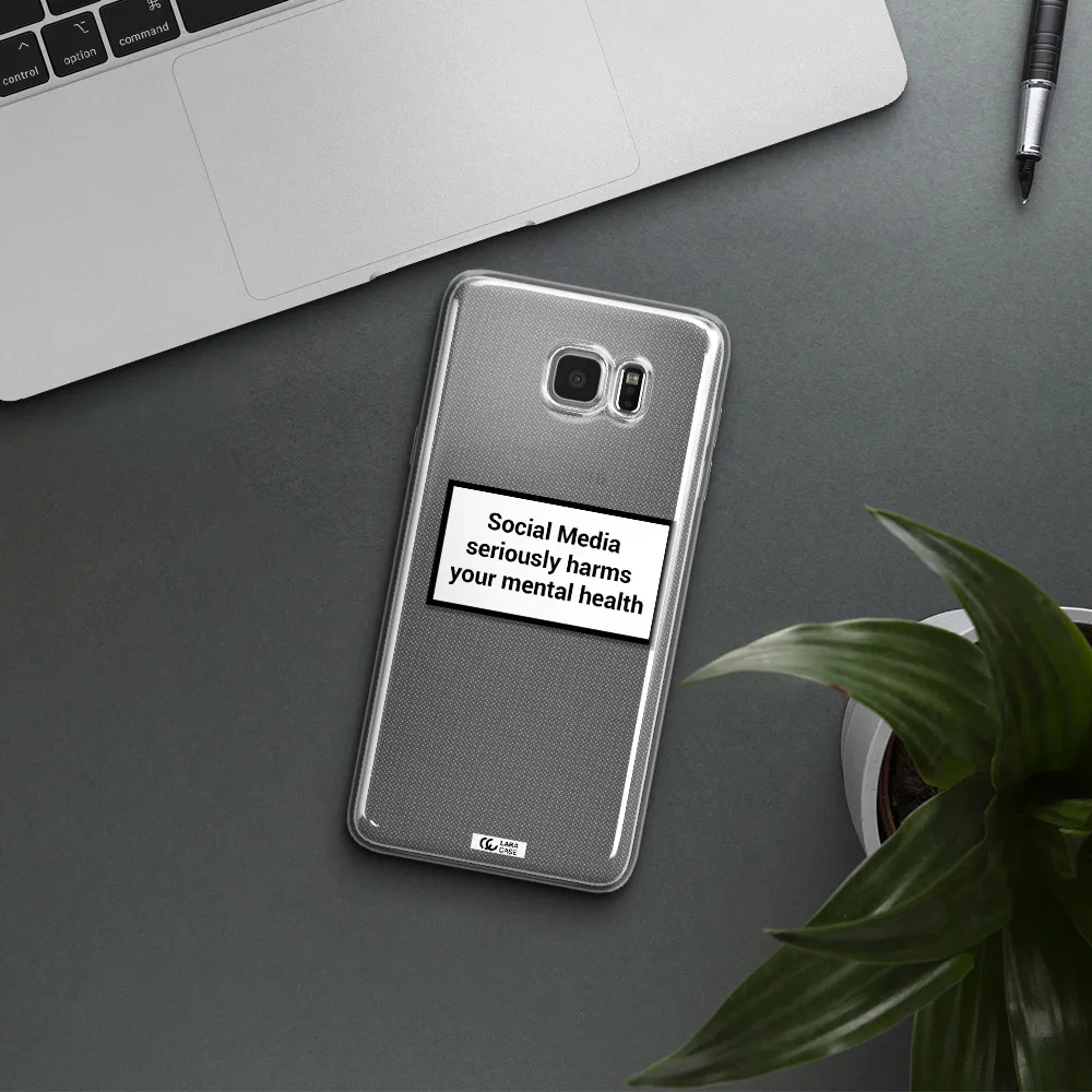 Social Media Harms Samsung Note 5 Clear TPU Case