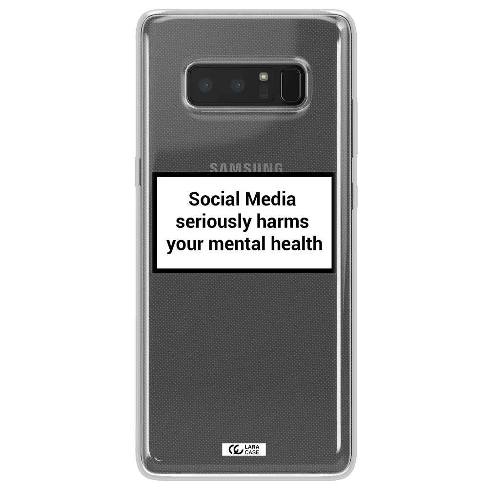 Social Media Harms Samsung Note 8 Clear TPU Case