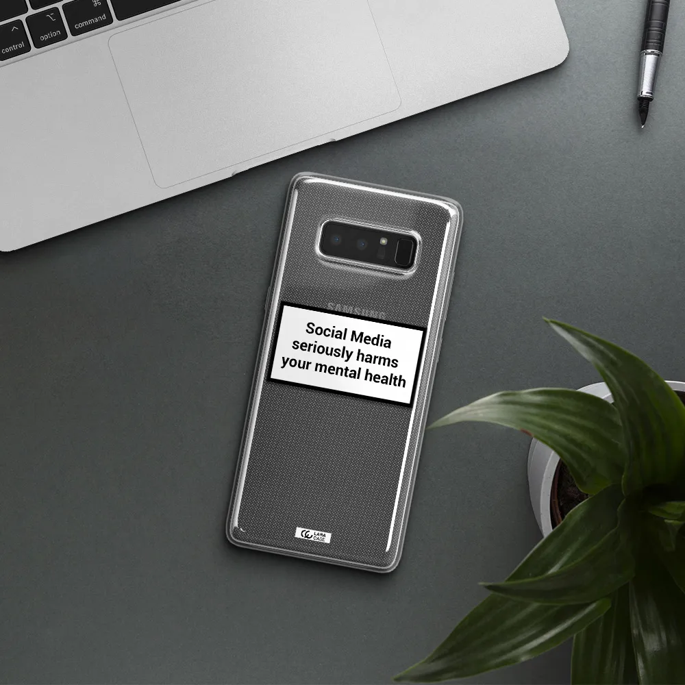 Social Media Harms Samsung Note 8 Clear TPU Case
