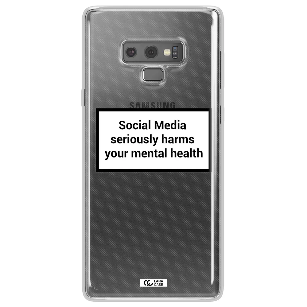 Social Media Harms Samsung Note 9 Clear TPU Case
