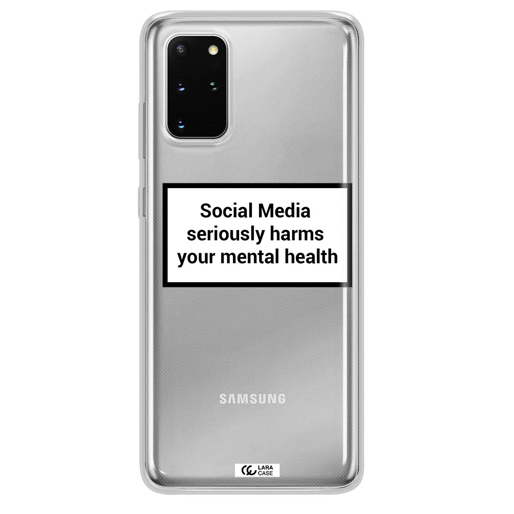 Social Media Harms Samsung S 20 Plus Clear TPU Case