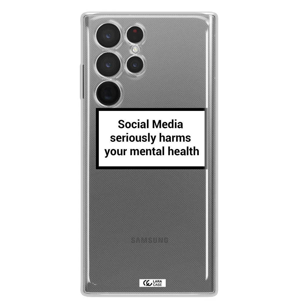Social Media Harms Samsung S 22 Ultra Clear TPU Case