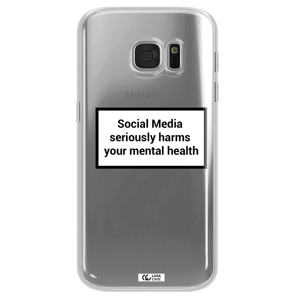 Social Media Harms Samsung S 7 Clear TPU Case