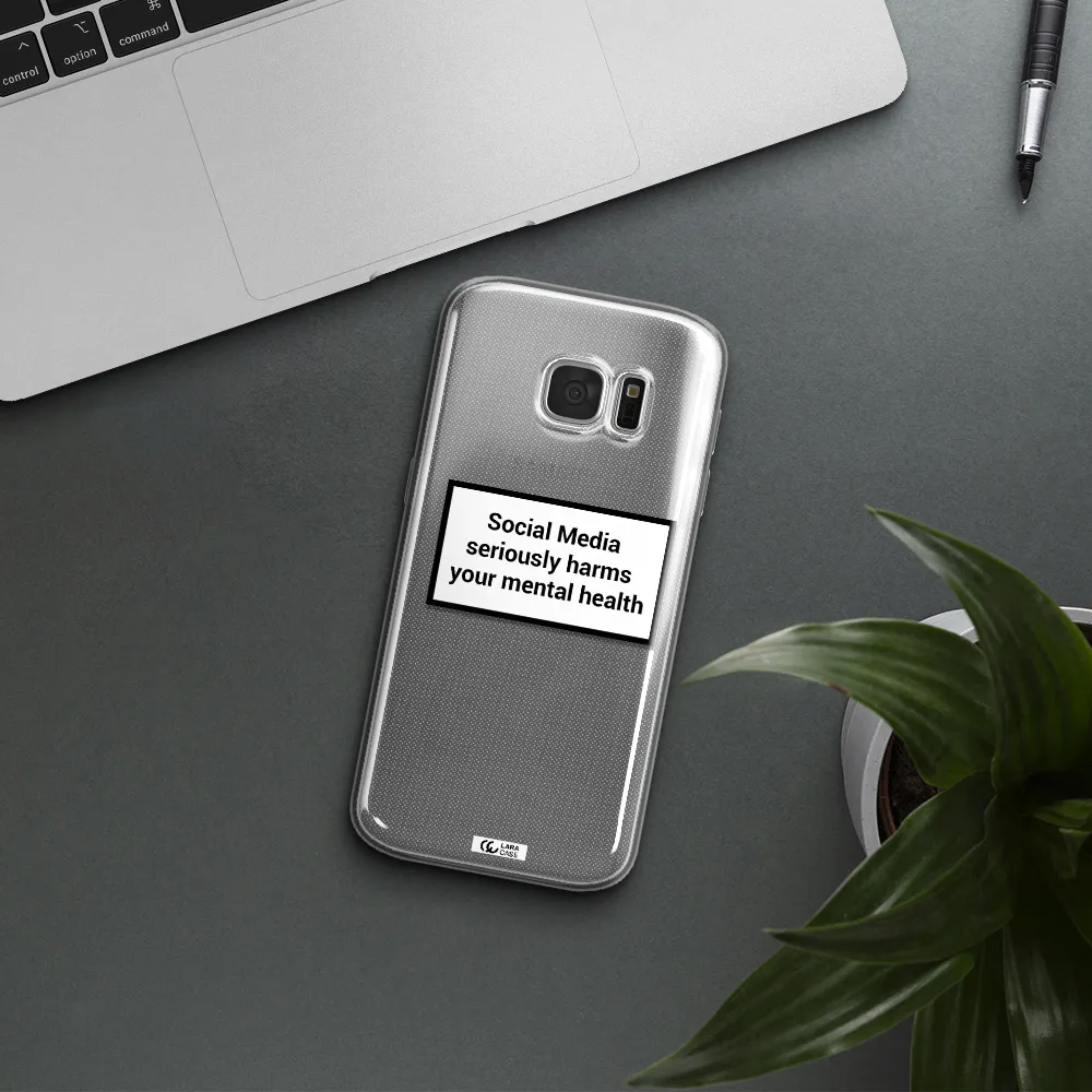 Social Media Harms Samsung S 7 Clear TPU Case
