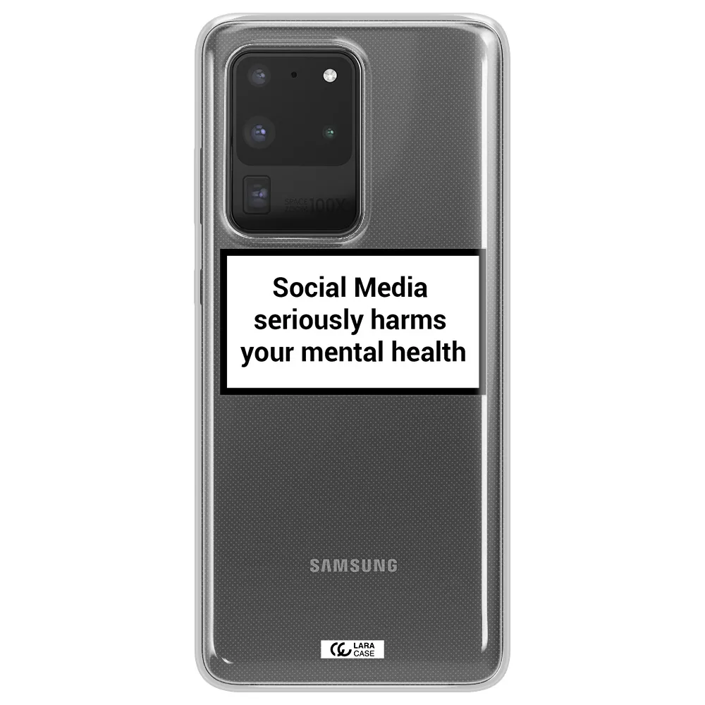 Social Media Harms Samsung S20 Ultra Clear TPU Case