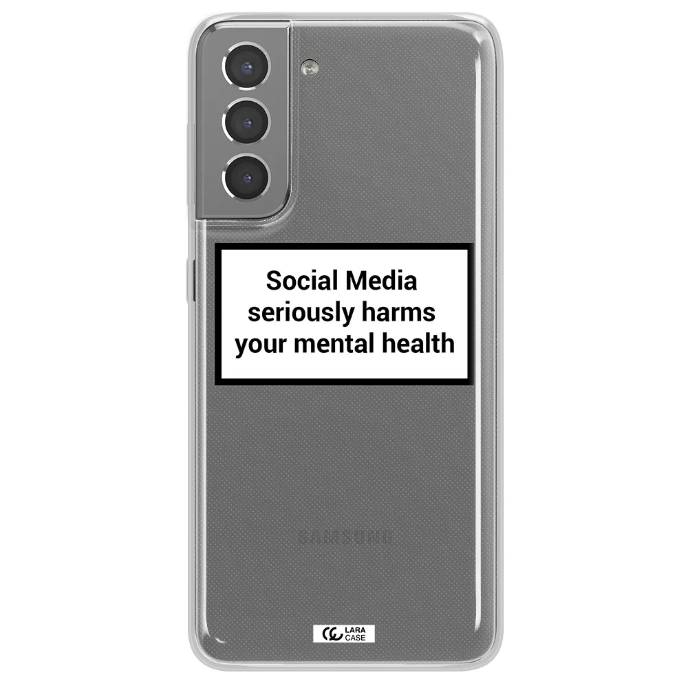 Social Media Harms Samsung S21 Clear TPU Case