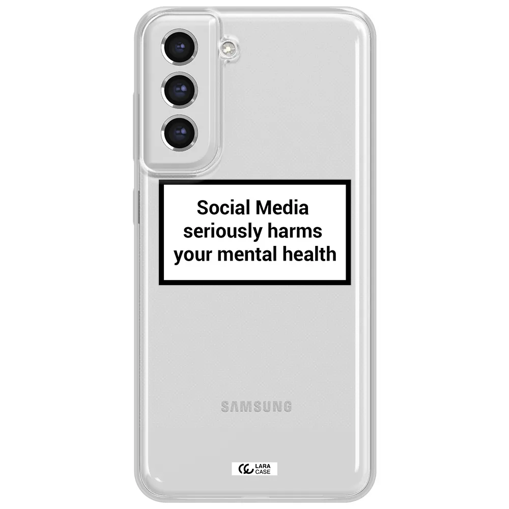 Social Media Harms Samsung S21 Fe Clear Tpu Case