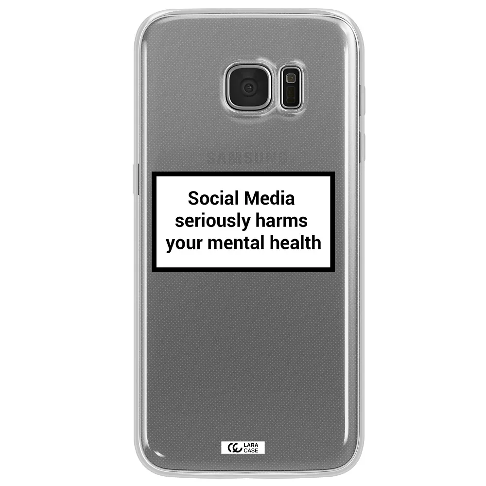 Social Media Harms Samsung S7 Edge Clear TPU Case